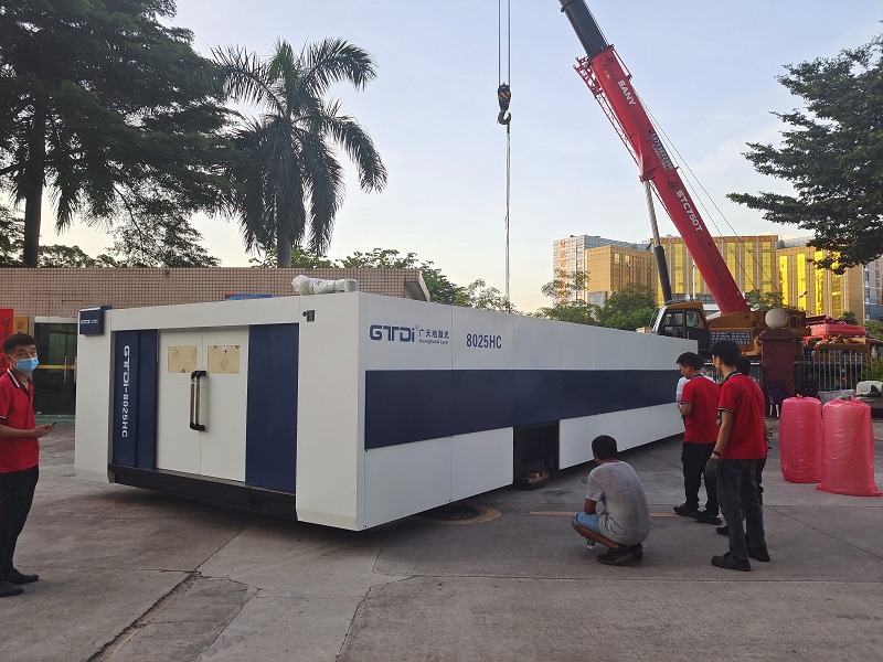 KK体育激光8025HC总线高功率12000W光纤激光切割机交付成功